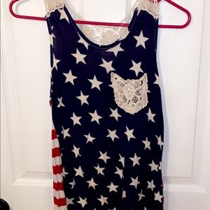 Red, White and Blue tank top